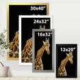 thumbnail image 4 of Designart 'Portrait of A Giraffe On Black Background II' Farmhouse Framed Art Print, 4 of 4