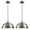 Nickel Brossé, variante sur 2 Paquets GUSTELL Suspension de Cuisine Verte, Suspension Style Ferme, Suspension Industrielle, Suspensions Style Ferme pour Îlot de Cuisine, Lumières de Cuisine Suspendues pour Cuisine, Chambre, Bureau, Couloir