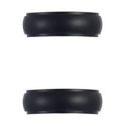 Solutions Adult Men's 4 Piece Black Silicone Ring Set, Size 9/10 - No Stone