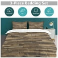 thumbnail image 2 of Wood Wall Duvet Cover Set Themed Multicolor Polyester Bedding Set for Bedroom Decoration, 2 of 6