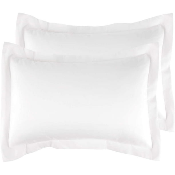 Euro Pillow Sham Covers 26x26 Set of 2, Super Soft and Cozy White European  Pillow Shams, Brushed Microfiber Euro Sham Pillow Covers 