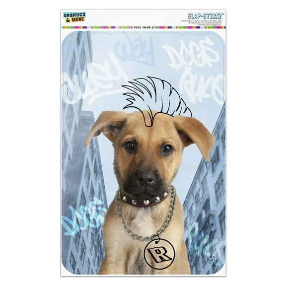 Tough Puppy Dog Mohawk Grafitti Home Business Office Sign