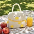 thumbnail image 2 of Clearance! Lunch Bag Cartoon Zipper Kids - Portable Insulated Thermal Tote with Handle, Cute Lunch Box Bag and Storage Bag for School and Picnic,Beige, 2 of 3