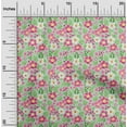 thumbnail image 1 of oneOone Cotton Poplin Mint Fabric Leaves & Flower Floral Fabric For Sewing Printed Craft Fabric By The Yard 42 Inch Wide, 1 of 4