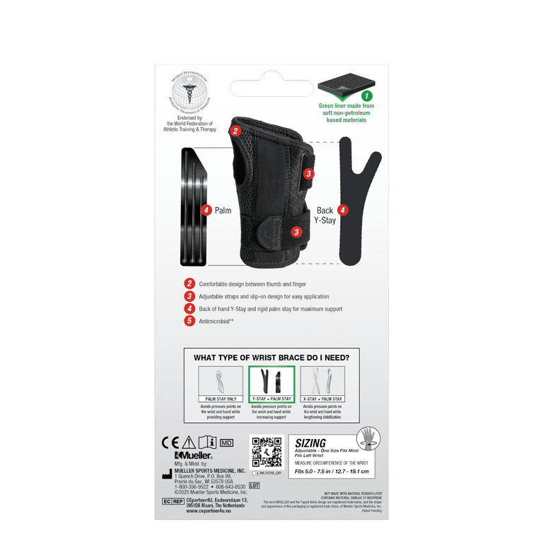 Mueller Sports Medicine Green Wrist Brace, Right photo 2