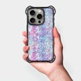 thumbnail image 2 of Étui iPhone 15 Pro Rebond - Violet Pastel-Bleu Pailleté, iPhone 15, 2 of 6