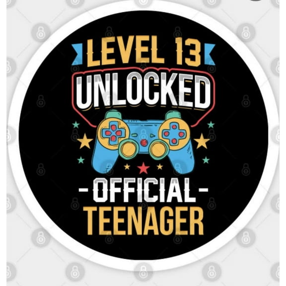 Officially Teenager Edible Cake cupcake topper (2" Rounds (12 Per Sheet))  Twelve 2 inch Rounds