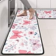 thumbnail image 2 of Kitchen Rugs Sets Of 2,Pink Butterfly Star Floral Peach Pattern Anti Fatigue Kitchen Mat Rugs Non Slip Washable,Decorative Kitchen Floor Mats for Kitchen,Sink,Laundry,17"x47"+17"x47", 2 of 5