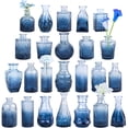 thumbnail image 1 of Set de jarrones de cristal TBWIND Blue, 24 unidades, para flores, 1 of 6