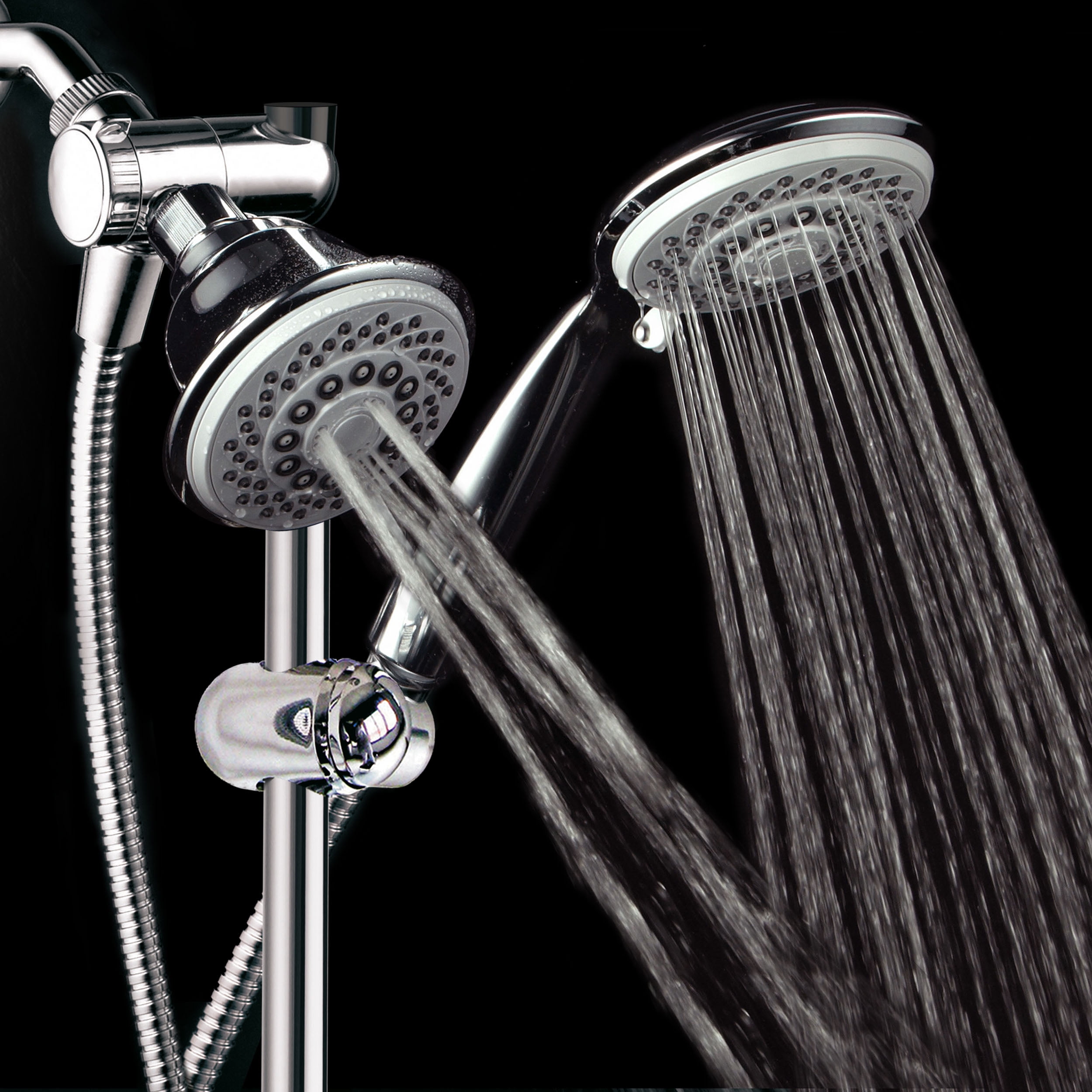 HotelSpa 30-Setting, 3-Way Fixed/Handheld Shower Head Combo, Chrome