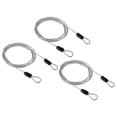thumbnail image 1 of Unique Bargains Security Cable 2.5mm x 1.5m/5ft Coated Luggage Lock Wire Rope with Double Loop, Clear, 3 Pack, 1 of 5
