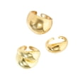 thumbnail image 3 of Anillos apilables perfecl para mujer 3 anillos abiertos moda cumpleaños San Valentín vacaciones Oro, 3 of 8