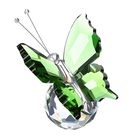 Uxcell Butterfly Crystal Paperweight, 75mm / 3 Inch Crystal Paperweight Paper Weight for Home Office Desktop Table Decor Wedding Party Jewelry Ornaments, Green