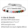 thumbnail image 4 of 6-21 Year Old Birthday Gifts for Women, Tiny Natural Stones Birthday Bracelet Gifts for Daughter Granddaughter Niece with Happy 6th-21st Birthday Card, 4 of 4