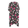 thumbnail image 2 of HELLHERO Strawberry & Flowers Beach Cover Up Polyester Kimono Free Size Bathing Suit Cover Up for Women, 2 of 6