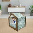 thumbnail image 3 of Turquoise Pet House, Dots Doodle Rhombus Diamond Shapes Colorful Geometrical Pattern Art, Outdoor & Indoor Portable Dog Kennel with Pillow and Cover, 5 Sizes, Multicolor Turquoise, by Ambesonne, 3 of 5