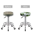 thumbnail image 3 of Watercolor Green Leaves Round Bar Stool Seat Covers, Elastic Round Chair Cover Stool Seat Slipcover Bar Stool Cushions Round Pad for 12-14 inch, 3 of 5
