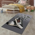 thumbnail image 2 of LaModaHome Non-Slip Rug Sneaker Room Decor Street Fashion Sneaker Rug Washable Mat Child Stain Resistant Living Room Kitchen Carpet - Size: 3,9X3,3ft(120X100cm), 2 of 5