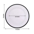 thumbnail image 3 of Efavormart 10 Pack Black Rim Clear Heavy Duty Plastic Serving Trays, Disposable Charger Plates Tableware - 12", 3 of 7