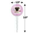 thumbnail image 6 of Cute Pug Puppy Dog Love Cupcake Picks Toppers Decoration Set of 6, 6 of 7