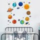 thumbnail image 2 of Cartoon Cute Universe Planet Wall Decals Meteorite Rocket Wall Stickers, Children Kids Baby Home Room Nursery DIY Decorative Adhesive Art Wall Mural, 2 of 4