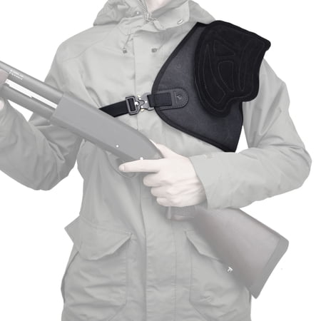 Padded Leather Adjustable Rifle Shotgun Field Shield Leather Archery Half Chest Protector Guard Pad