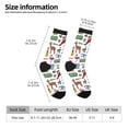 thumbnail image 2 of Fuzoiu Retro Style Print Athletic Crew Socks for Men & Women,Casual Crew Socks,Above Ankle Crew Socks for Business, Casual, 2 of 6