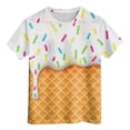 thumbnail image 5 of Xudanell Boys T Shirts Size 4-12 Ice Cream Short Sleeve Shirt for Kids (Yellow, 6-7 Years), 5 of 5
