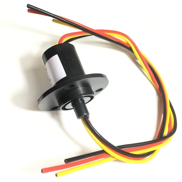 Taidacent 3 cables 4 cables 5A 10A 15A 30A Anillo colector eléctrico Anillo colector Junta de contacto eléctrico rotatorio Conector giratorio Conmutador (3 cables 15A Diámetro 22 mm)
