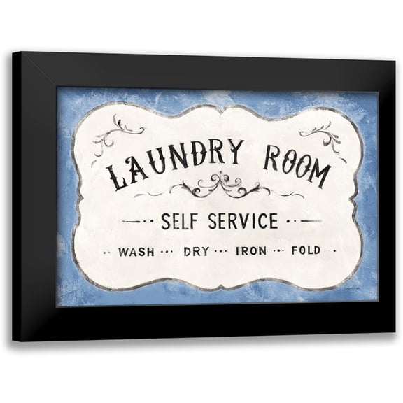 Nai, Danhui 14x11 Black Modern Framed Museum Art Print Titled - Laundry Day VII Bright Blue