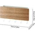 thumbnail image 5 of Organizador de pared - Ganchos para llaves y bandeja para almacenamiento de acero + madera - Estante de almacenamiento multifuncional sin perforación, almacenamiento de luz y artículos peque, 5 of 5