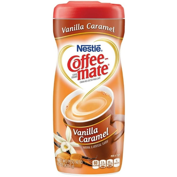 nestle coffeemate liquid creamer, vanilla caramel 15 oz 2 pack