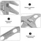 thumbnail image 2 of Llave inglesa ajustable para reparación de tuberías, llave inglesa de aleación de aluminio, 2 of 7
