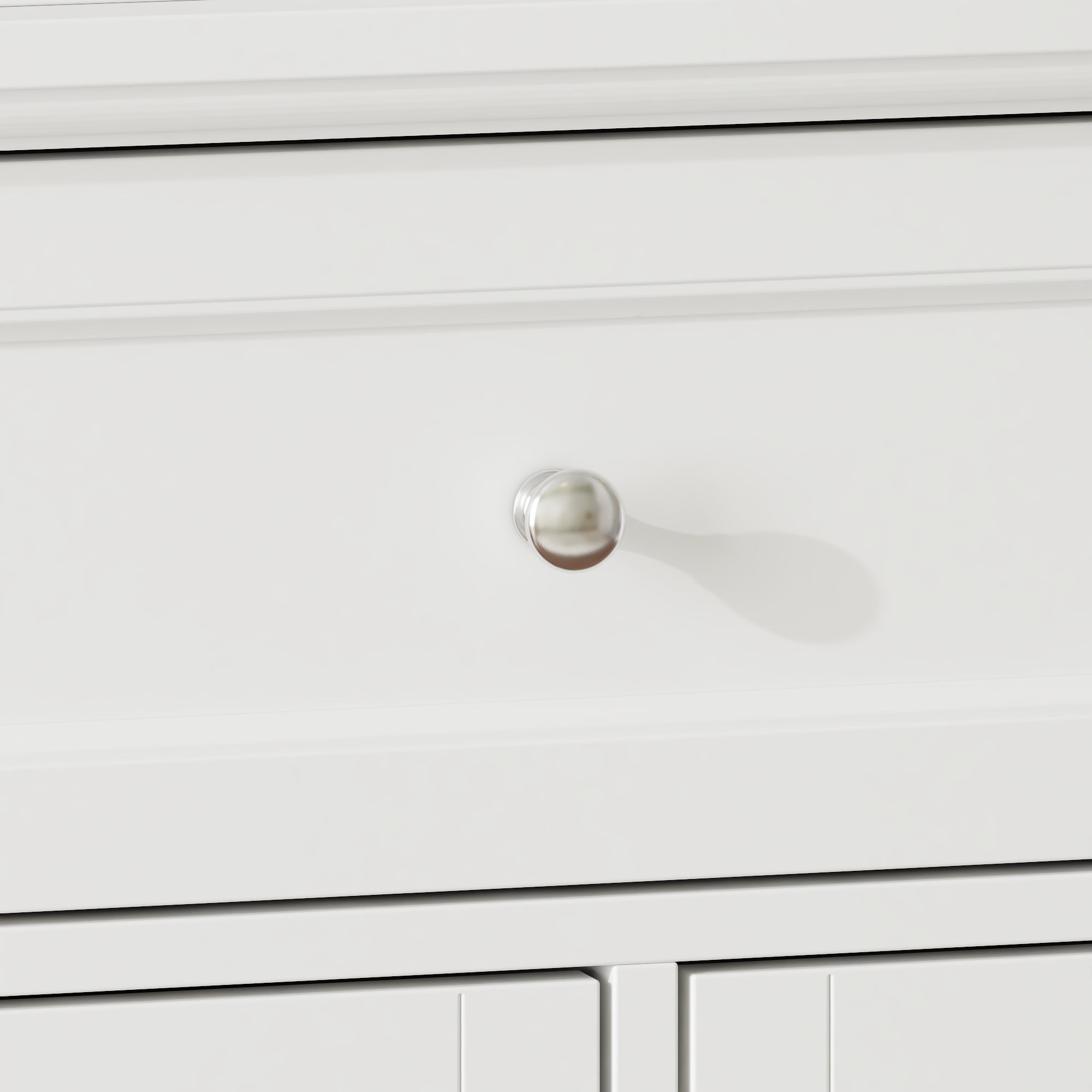 WIAWG Nursery Dresser with Changing Table Top, 46" W Baby Dresser with 2 Drawers,Storage Organize Station for Nursery and Baby Bedroom,White