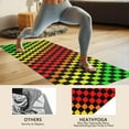 thumbnail image 4 of Rainbow Color Checkered Pattern Hot Yoga Mat Towel Non Slip for Hot Yoga - Quick-Drying Yoga Mat Cover with 4 Corner Pockets with Travel Bag - Hot Yoga Towel Non Slip 70"x26", 4 of 6