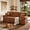 Drust, variant on Aitjunz 87.6" Sofa Couch, 3 Seater Sofa for Living Room, Upholstered Deep Seat Couch with Round Arms, Removable Skirted Cover and Toss Pillows, Old Rosa