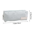 thumbnail image 3 of Star Print Patten Pencil Case,Simple Lightweight Zipper Pen Bag with Label for Home Office Daily Use, 3 of 6