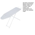 thumbnail image 6 of Sioweci Foldable Ironing Board,42 Inch Full-Size Extended Ironing Board Outside Household Ironing Board with Heat-Resistant Cover,Adjustable Height,Blue Plaid Pattern, 6 of 12