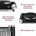 thumbnail image 2 of CUSIMAX Portable Electric Hot Plate, Cast Iron Countertop Cooktop, Compatible with All Cookware, Upgraded Version for Fast and Even Heating, 2 of 7
