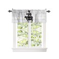 thumbnail image 2 of Kitchen Cafe Valance Curtain for Small Windows,Farm Animal Cow Pig Cock Stacked Rod Pocket Short Valances Rustic Wooden Board Window Treatment Panel for Living Room/Bedroom/Bathroom,60x18in, 2 of 9