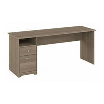 Cabot 72W Computer Desk with Drawers in Ash Gray - Engineered Wood
