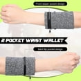 thumbnail image 3 of Lsupdaol 5 Pcs Wrist Wallet for Women Men, Zipper Wrist Pouch Purse for Running Wristband Sweatband Wallet for Running Walking Hiking Jogging Travel Events Keys Cash Napkin, 3 of 14