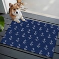 thumbnail image 3 of 2x3 Ft Entryway Area Rug, Navy Blue Anchor Kitchen Rug Runner Washable Floor Mat, Nautical Coastal Summer Ocean Ship Non Slip Indoor Door Mat Throw Carpet for Bathroom Living Room Bedroom, 3 of 8