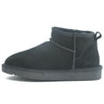 thumbnail image 3 of Women Cow Suede Leather Mini Snow Boots Winter Casual Warm Faux Fur Lined Ankle Outdoor Boots, 3 of 8