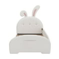 thumbnail image 5 of Aukfa Twin Upholstered Bed Frame, Cute Girls Bed with Rabbit Ears Headboard for Kids, White, 5 of 8