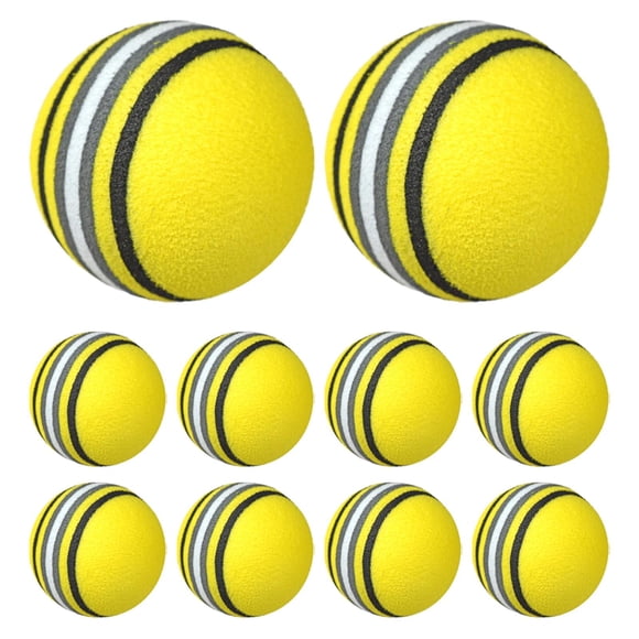 10 pelotas de golf de práctica, suministros de golf, regalo premium para golfistas, entrenamiento de golf. Amarillo