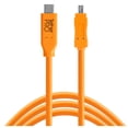 thumbnail image 2 of Tether Tools TetherBLOCK MC Multi Cable Mounting Plate with TetherPro 15' USB-C to Mini-USB 2.0 Type-B 8-Pin Cable, Orange, 2 of 8