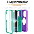thumbnail image 2 of Dteck for iPhone 15 Pro Case with Screen Protector (2 Packs), Military Grade Drop Protection Shockproof Protective Phone Case with Rotating Ring Stand for iPhone 15 Pro,Purple+Mint, 2 of 6