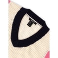 thumbnail image 5 of Forever 21 Colorblock V-Neck Sweater Vest, Color-Cream/Multi, Size-S, 5 of 6