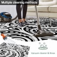 thumbnail image 5 of Polynesia Texture Outdoor Rug for Patio/Deck/Porch, Non-Slip Large Area Rug 6 x 9 Ft, Retro Floral Tribe Abstract Art Black Indoor Outdoor Rugs Washable Area Rugs, Camping Rug Carpet Runner, 5 of 8